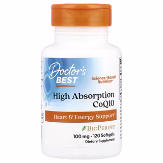 Doctor's Best, High Absorption CoQ10, 100 mg, 120 Softgels